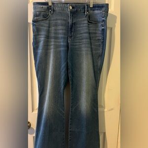 Whitehouse Black Market Everyday Soft Jeans flare bottom. medium wash size 14